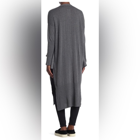 ⭐️ LOVE TOKEN ⭐️ V-NECK GREY “JULIA” DRAPED CARDIGAN COTTON / ACRYLIC SIZE: XS/S - Picture 7 of 9